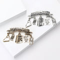 Born To Shop Banner Charm Brooch Gold Silver Alloy view 3