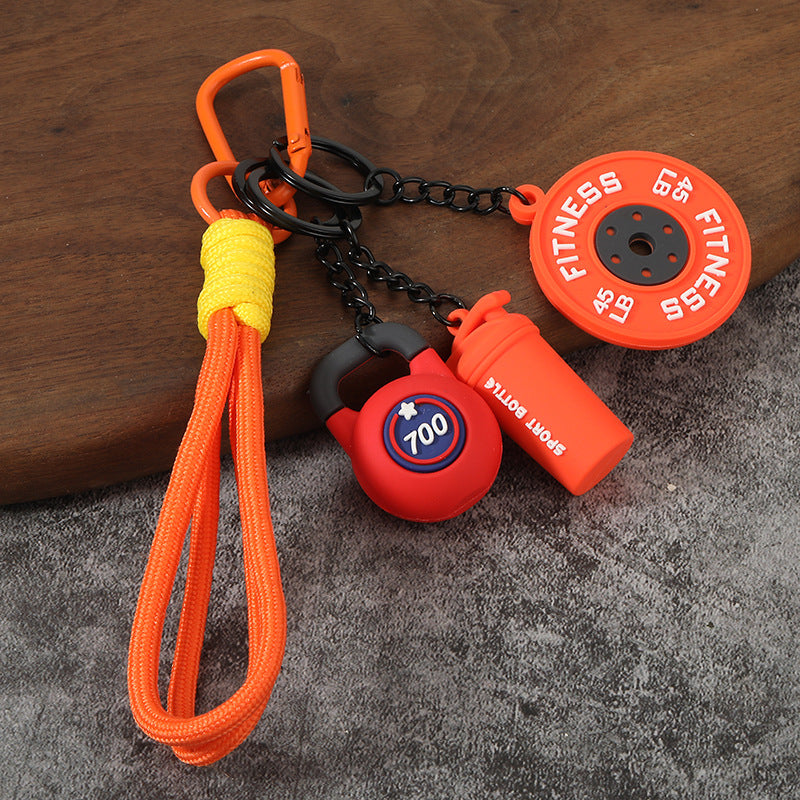 Mini Fitness Weight Plate Keychain for Bag Car or Keys