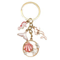 Pink and Blue Mermaid Dolphin Seahorse Shell Keychains view 5