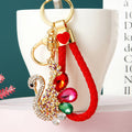 Multicolor Jeweled Swan Keychain With Faceted Wing Stones view 2