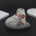 Black White Handbag Lipstick Compact and Lips Keychain view 2