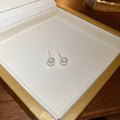 White Pearl Round Classic Stud Earrings in Four Sizes view 9