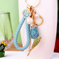 Pearl Rose Keychains in Five Colors with Braided and Plain Loop Options view 10