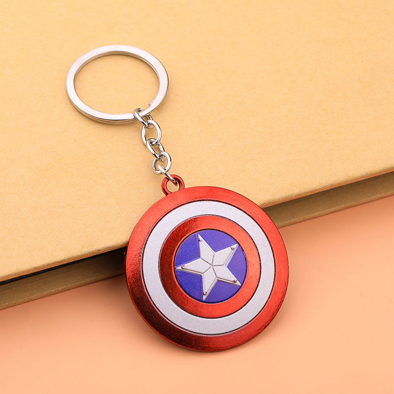 Captain America Shield Alloy Keychain Bag Charm Gift Accessory