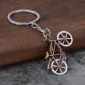 Metal Bicycle Keychain With Split Ring In Three Color Finishes view 3
