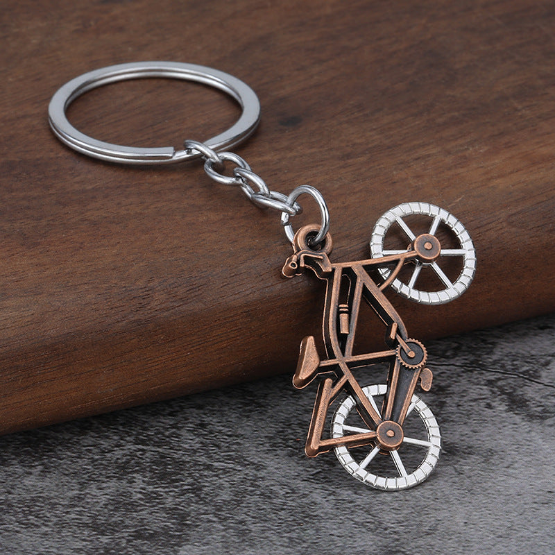 Vintage Mini Bicycle Metal Keychain Zinc Alloy Bike Key Ring