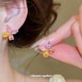 Marquise Crystal Flower Stud Earrings in Four Colors view 4