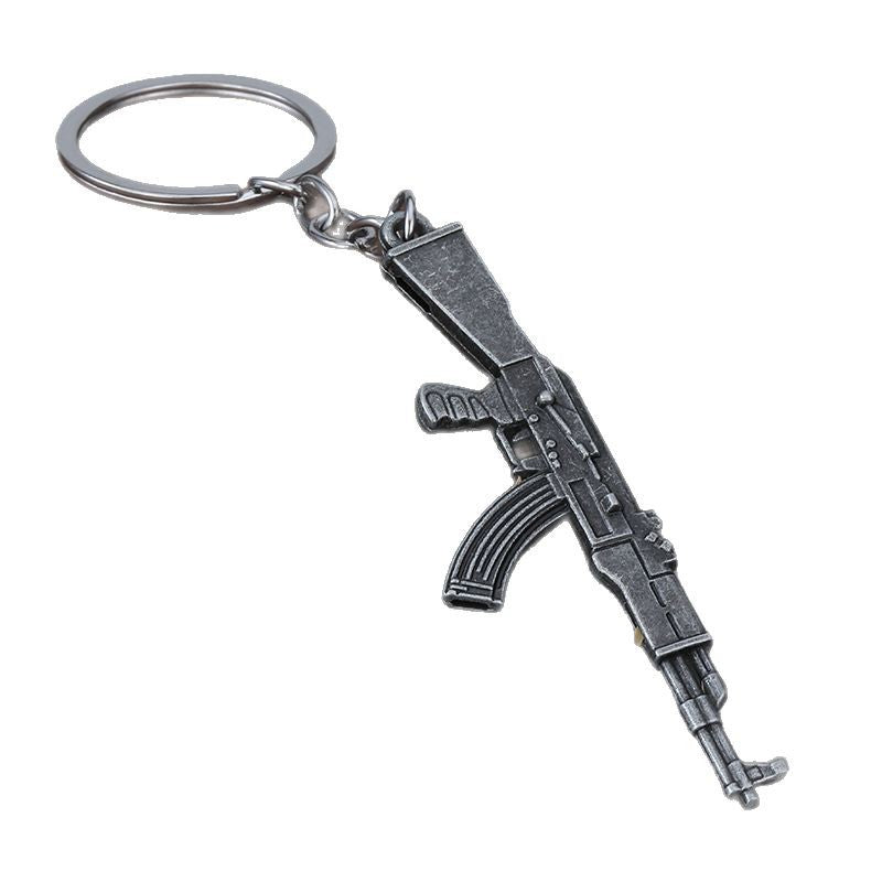 Mini Metal Pistol Model Keychain Car Pendant Gift Accessory