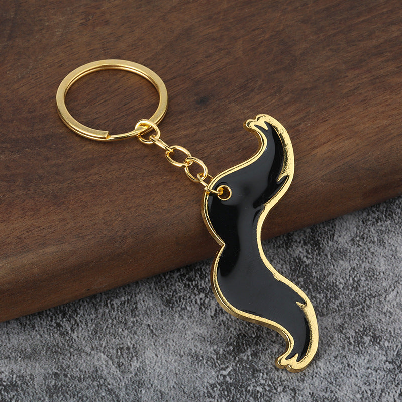Creative Mustache Metal Keychain, Men's Bag and Car Key Charm