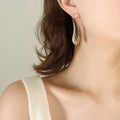 Irregular Teardrop Hook Geometric Earrings Gold Steel view 6
