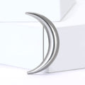 Polished Crescent Moon Brooch Decorative Lapel Pin view 2