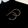 Gold and Silver Tone Large Hoop Earrings Statement Fashion Jewelry view 12