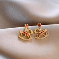Red Enamel Rocking Horse Stud Earrings Fashion Jewelry view 6