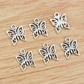 Openwork Butterfly Metal Charms in Antique Bronze and Silver Tones view 7