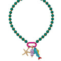 Ocean Charm Beaded Necklace With Shell And Star Details view 5