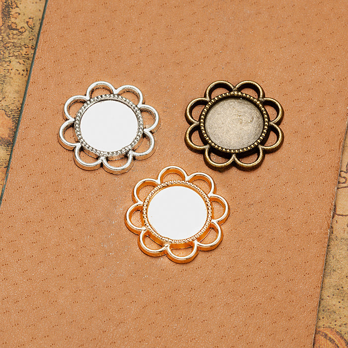 25mm Alloy Pendant Bezel Setting for 14mm Cabochon