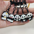 Panda Figure Black Clip Charms in Five Distinct Poses view 3