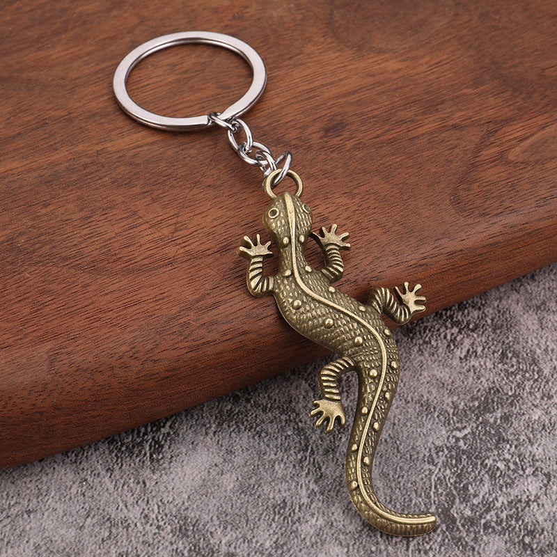 Realistic Gecko Animal Keychain Key Ring