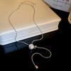 Silver Pearl Lariat