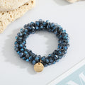 Crystal and Faux Pearl Spiral Hair Ties in Twelve Colorways view 4