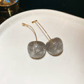 Red And Clear Resin Fruit Drop Stud Earrings With Polished Metal Details view 6