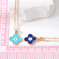 Gold Tone Clover Evil Eye Pendant Necklaces in Three Colors view 5