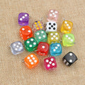 Translucent Multicolor Dice Charms with Small Metal Loops view 4