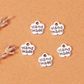 Hand Made Flower Tag Charm Metal Jewelry Making Component In 4 Finishes view 3