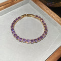 Square Zircon Tennis Bracelet Gold Silver 9 Styles view 10