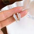 Floral Pearl Earrings and Ear Cuff in Three Coordinated Designs view 8