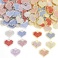 Colorful Rhinestone Heart Pendant Charms in 10 Styles view 5