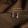 Silver Tone Star Chain Gray Stone Stud Earrings For Women view 1