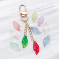 Long Glass Leaf Charms With Top Loops in Thirteen Color Finishes view 4