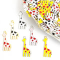 Colorful Giraffe Enamel Metal Jewelry Charms, 6 Designs view 1