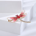 Enamel Dragonfly Brooch In 2 Styles With Enamel And Crystal Details view 4