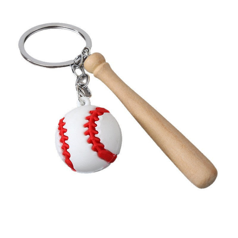 Creative PVC Baseball Keychain Set Sports Gift Accessory