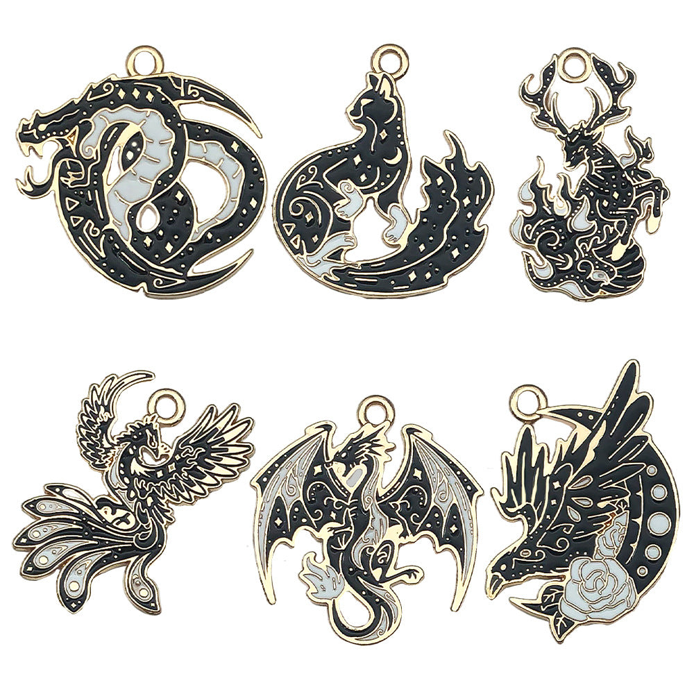 Enamel Zinc Alloy Enamel Charm Pendants Style 8810