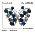 Blue Crystal Butterfly Brooch Decorative Lapel Pin view 5
