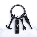 Dad Hammer Wrench Screwdriver Zinc Alloy Metal Keychain Gift