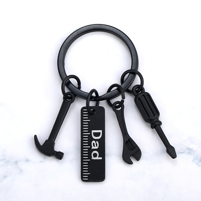 Dad Hammer Wrench Screwdriver Zinc Alloy Metal Keychain Gift
