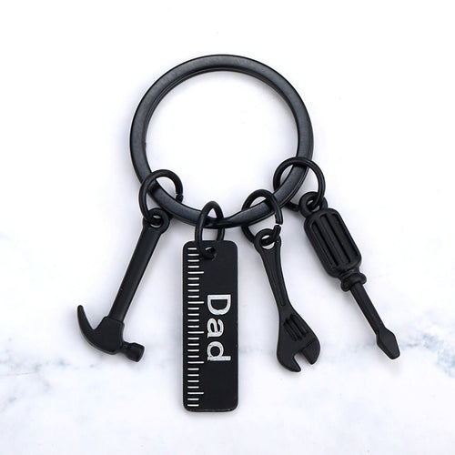 Dad Hammer Wrench Screwdriver Zinc Alloy Metal Keychain Gift