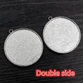Double Sided Round 40mm Metal Cabochon Pendant Trays view 4