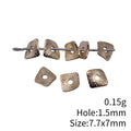 Three Finish Twisted Square Spacer Bead Metal Jewelry Making Component view 5