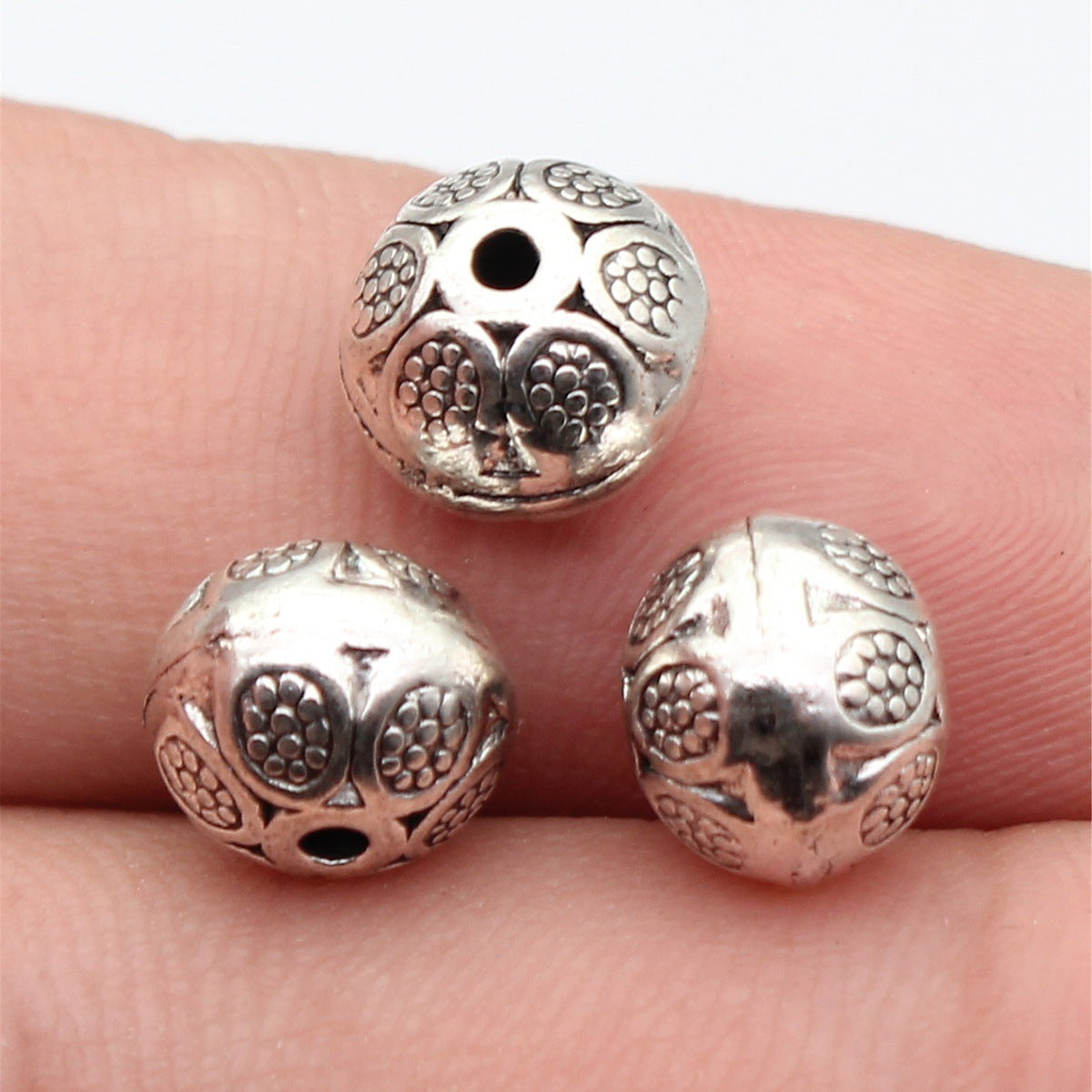 9.3x9.3x8.3mm 2.2g Multicolor Zinc Alloy Small Hole Spacer Beads for Bracelet Jewelry Making