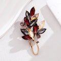 Red Brown Wheat Crystal Metal Brooch Pin for Jackets and Lapels view 5