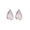 Clear Teardrop Stud Earrings With Smooth Transparent Finish view 5