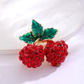 Red Green Cherry Enamel Metal Brooch Pin for Jackets and Lapels view 4