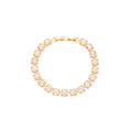 Gold Crystal Tennis and Triple Bangle Bracelet Set view 5