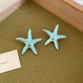 Pearlized Starfish Cord Necklaces Stud Earrings Four Colors view 6