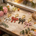 Enamel Bow Ribbon Charm Gold Lobster Clasp Four Colors view 3
